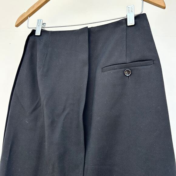 Acne Studios Black Mid-Length Midi Wool Skirt Asymmetrical Black 36 Pencil 4 - Picture 10 of 11